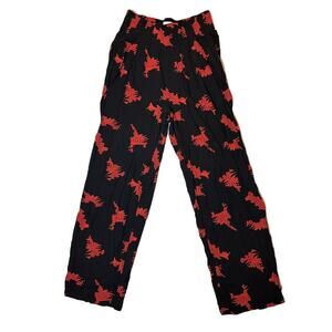 Carole Little Woman's Wide Leg Vintage Red Black Pants Size 6